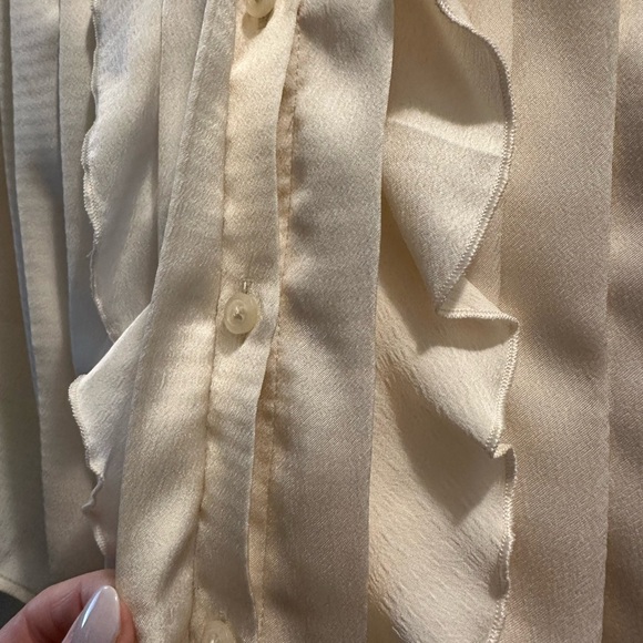 Express Cream Ruffle Blouse - Picture 6 of 6